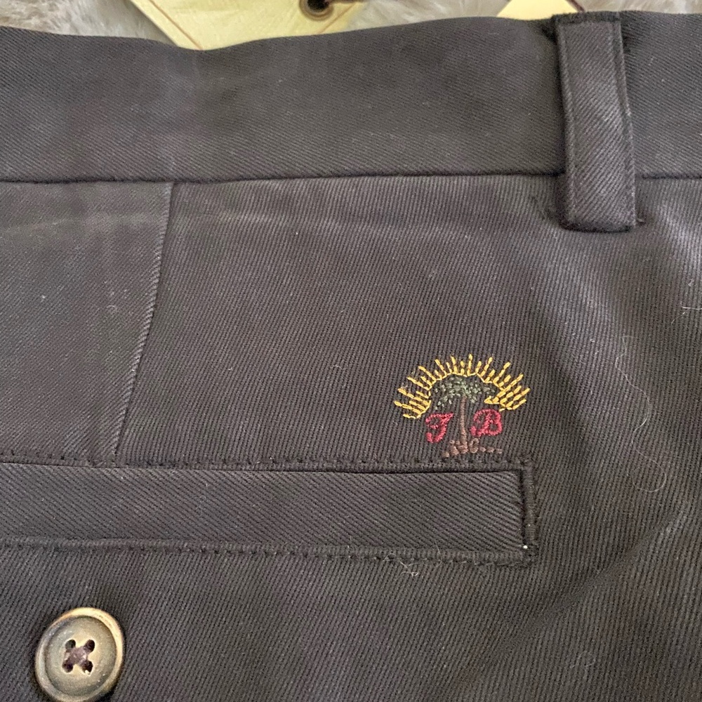Tommy Bahama Black silkwith Palm Tree Embroidery